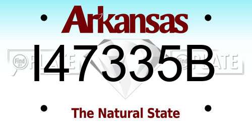 I47335B Arkansas License Plate