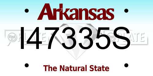 I47335S Arkansas License Plate