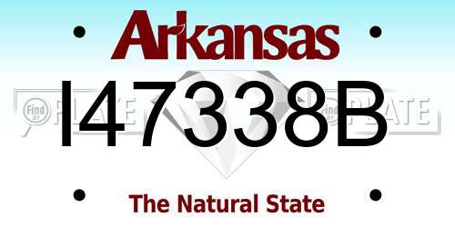 I47338B Arkansas License Plate