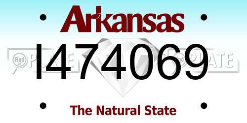I474069 Arkansas License Plate