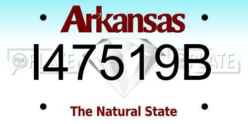 I47519B Arkansas License Plate