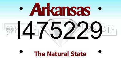 I475229 Arkansas License Plate