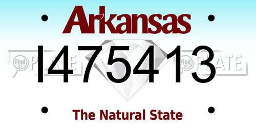 I475413 Arkansas License Plate