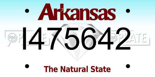 I475642 Arkansas License Plate