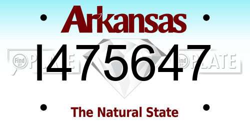 I475647 Arkansas License Plate
