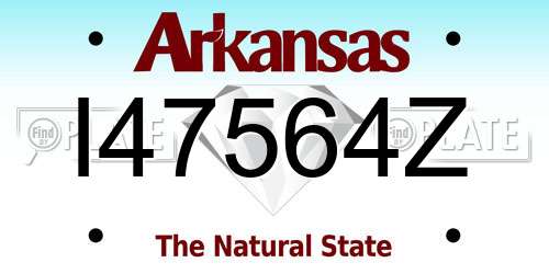 I47564Z Arkansas License Plate