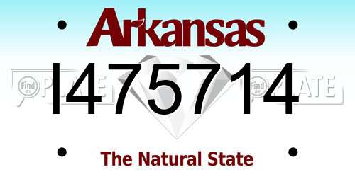 I475714 Arkansas License Plate