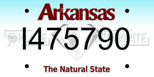 I475790 Arkansas License Plate