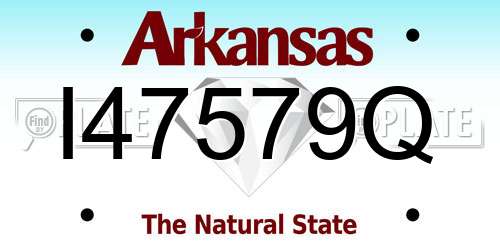 I47579Q Arkansas License Plate