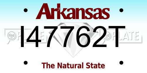 I47762T Arkansas License Plate
