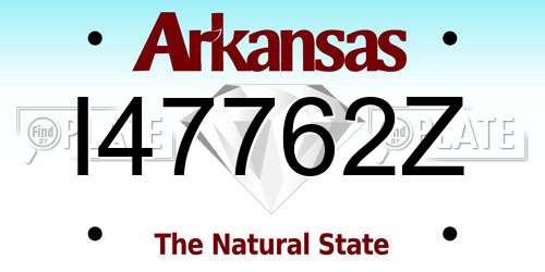 I47762Z Arkansas License Plate