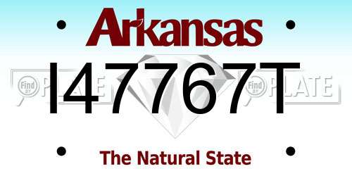 I47767T Arkansas License Plate