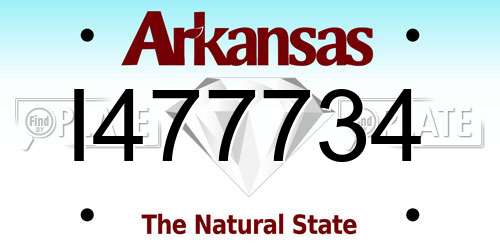 I477734 Arkansas License Plate