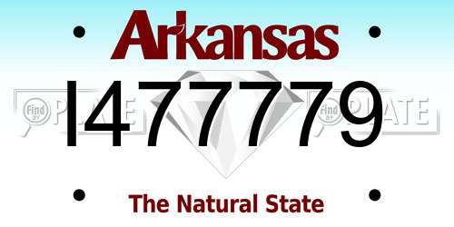 I477779 Arkansas License Plate