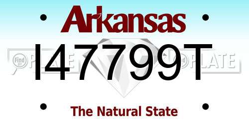I47799T Arkansas License Plate