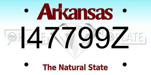 I47799Z Arkansas License Plate