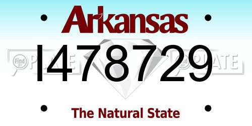 I478729 Arkansas License Plate