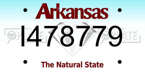 I478779 Arkansas License Plate