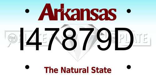 I47879D Arkansas License Plate