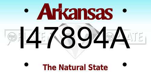 I47894A Arkansas License Plate