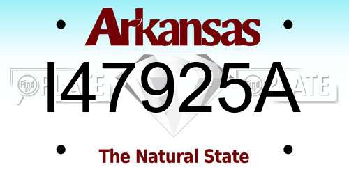 I47925A Arkansas License Plate