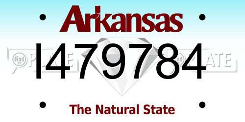 I479784 Arkansas License Plate