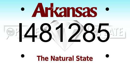 I481285 Arkansas License Plate