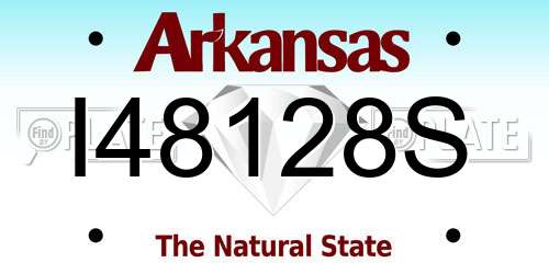 I48128S Arkansas License Plate