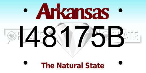 I48175B Arkansas License Plate