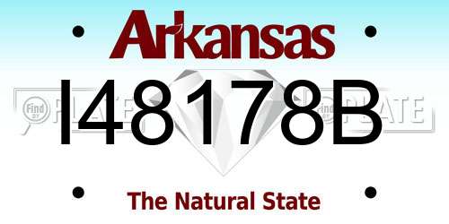 I48178B Arkansas License Plate