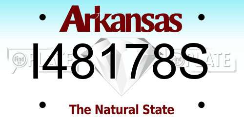 I48178S Arkansas License Plate