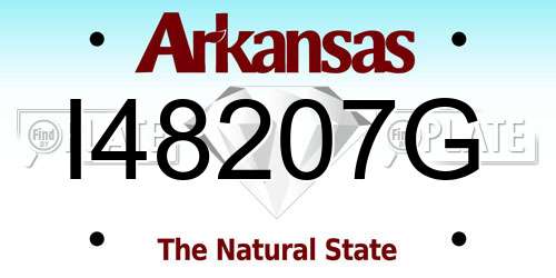 I48207G Arkansas License Plate