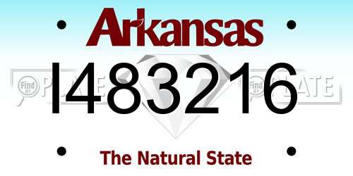 I483216 Arkansas License Plate