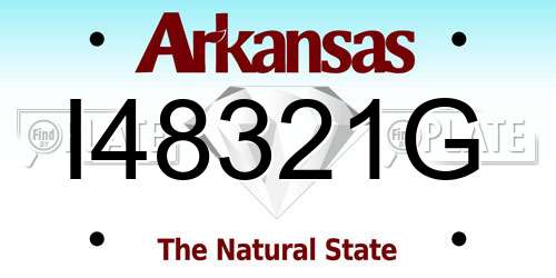 I48321G Arkansas License Plate
