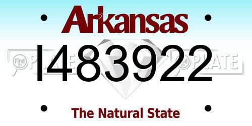 I483922 Arkansas License Plate