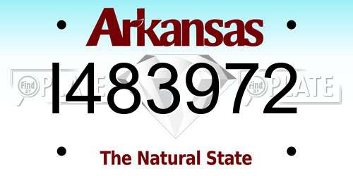 I483972 Arkansas License Plate