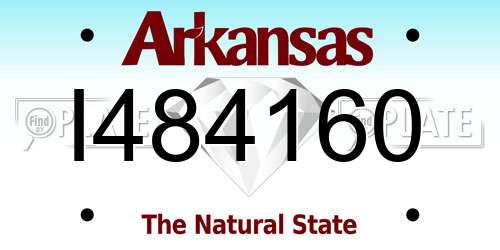 I484160 Arkansas License Plate