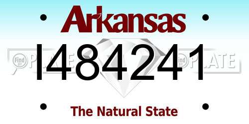 I484241 Arkansas License Plate