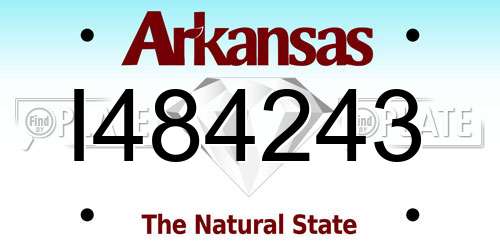 I484243 Arkansas License Plate