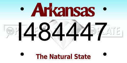 I484447 Arkansas License Plate