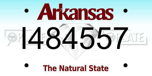 I484557 Arkansas License Plate