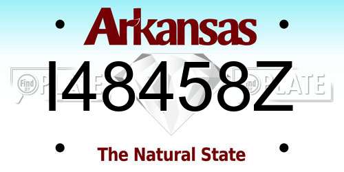 I48458Z Arkansas License Plate