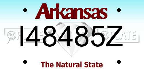 I48485Z Arkansas License Plate