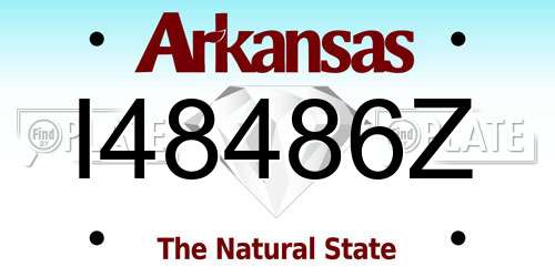 I48486Z Arkansas License Plate