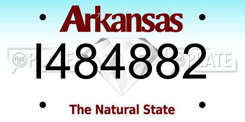 I484882 Arkansas License Plate