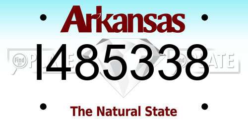 I485338 Arkansas License Plate