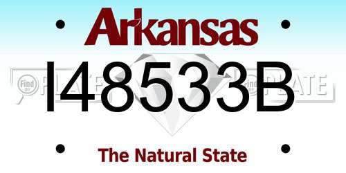 I48533B Arkansas License Plate