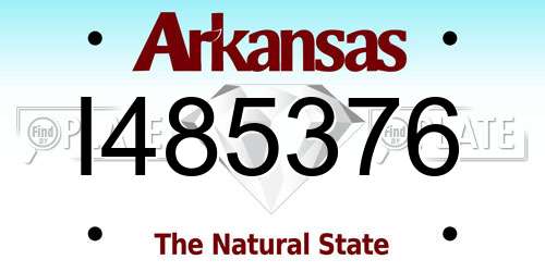 I485376 Arkansas License Plate