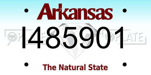 I485901 Arkansas License Plate