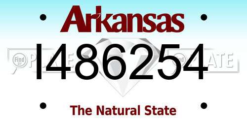 I486254 Arkansas License Plate